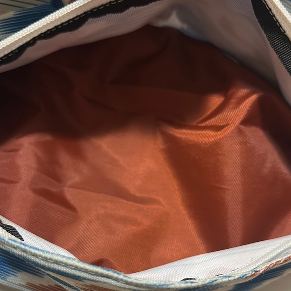 Kavu Blue and White Belt Bag with Geometric Pattern - Picture 7 of 9